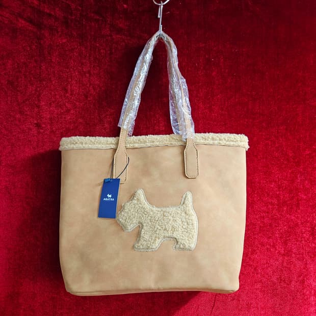 (새상품) 아가타(Agatha) 스코티시 테리어 양털 쇼퍼백