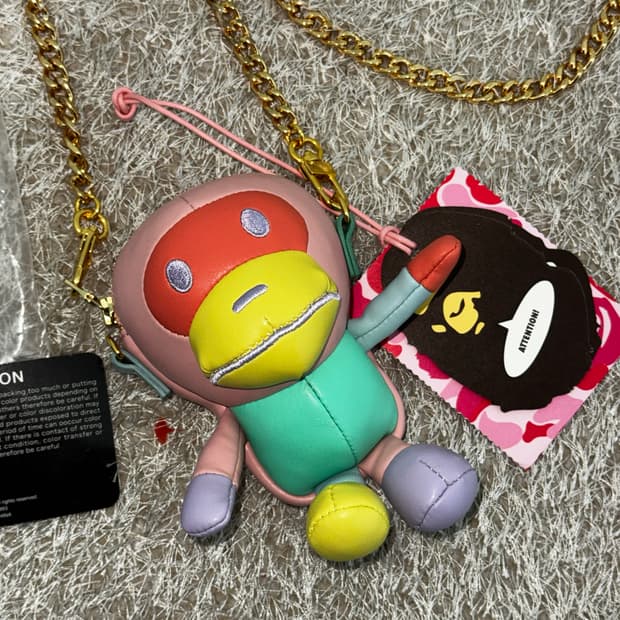 베이프 베이비마일로 돌 미니 숄더 멀티 체인 갸루 키치 크로스백