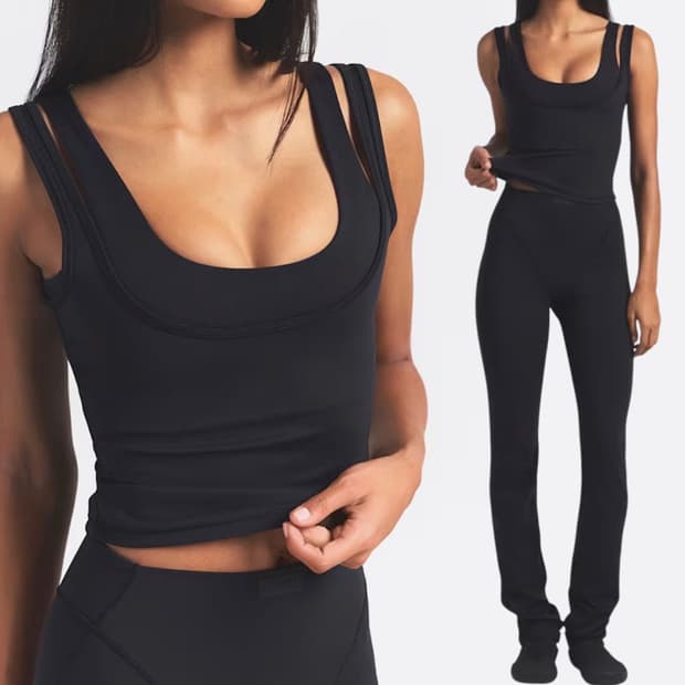 나이키 스킴스 매트 더블스쿱 탑 xs