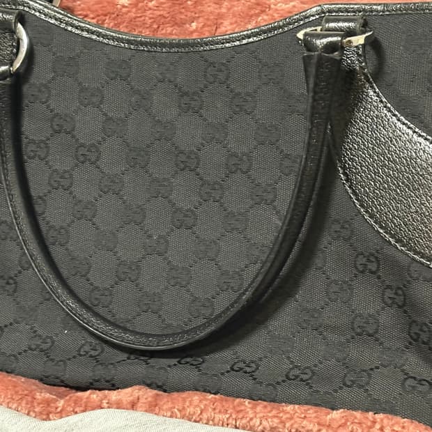 구찌 GG로고 캔버스 블랙 토트백/숄더백