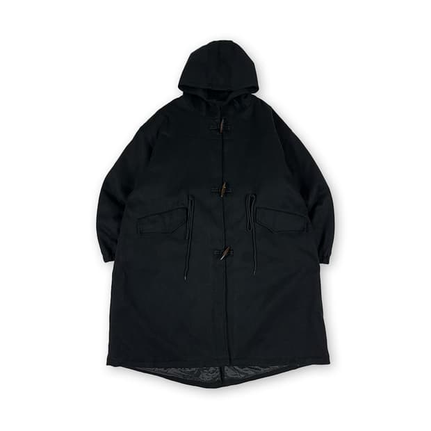 누빔 떡볶이 후디드 코트