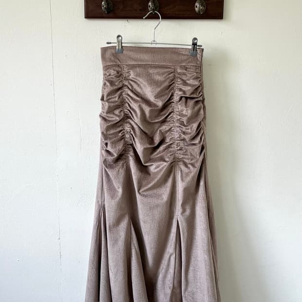 Meiru 셔링 코르셋 롱 스커트