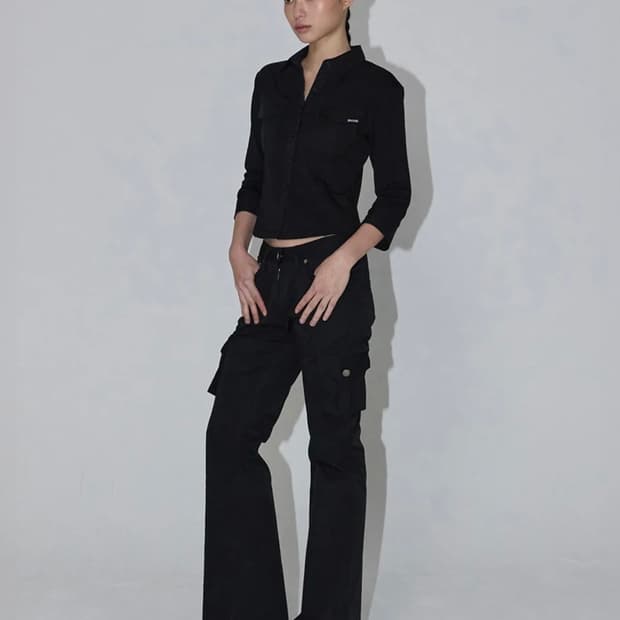 이네기 Another Bootcut Cargo Pants (black)M