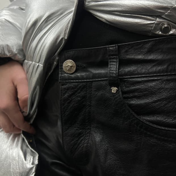 베르사체 레더팬츠