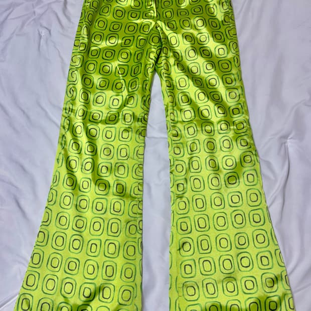 그래픽 실크 팬츠