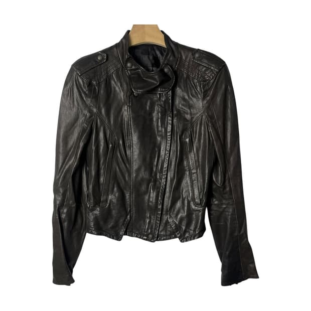 [SYSTEM] 시스템 램스킨 크롭 라이더자켓