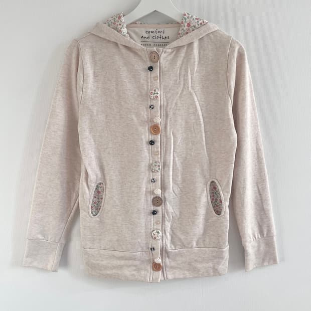 모리걸 단추 후드집업 