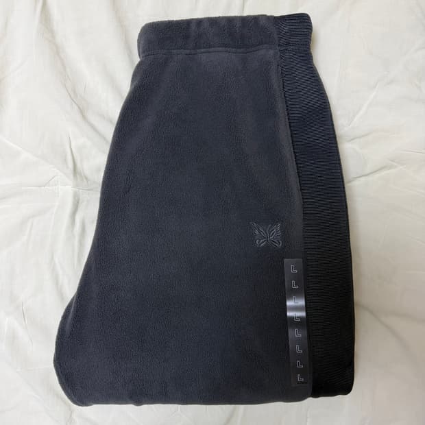 [L] 유니클로 x 니들스 플리스 와이드 팬츠 다크 그레이