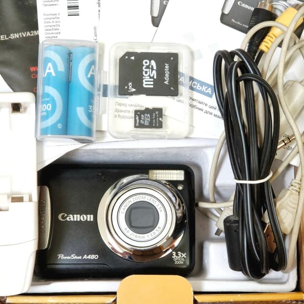 (풀박스/작례O) 캐논 파워샷 A480 디지털카메라 블랙
