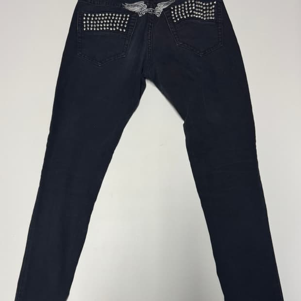 정품 여성 로빈슨진 펑키 블랙 데님팬츠 31.4인치