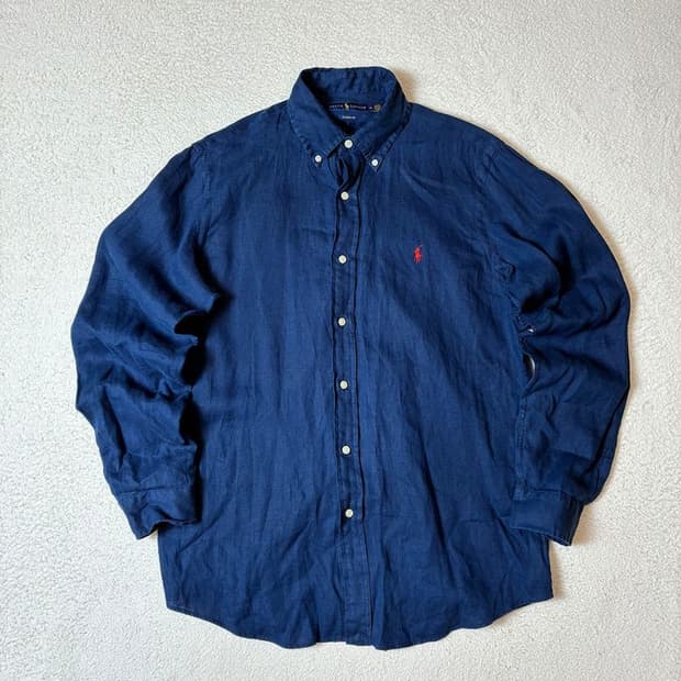 폴로 랄프로렌 솔리드 100% 린넨 셔츠 PN7364