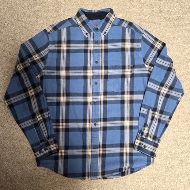 Merona 블루 플란넬 체크셔츠 L(100)