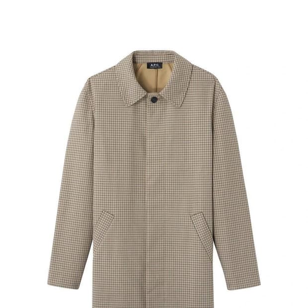 APC 아페쎄 남성 체크 맥코트 M 새상품