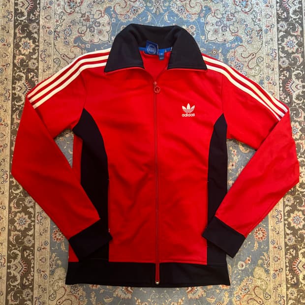 105) 아디다스 검빨 배색 유로파 져지