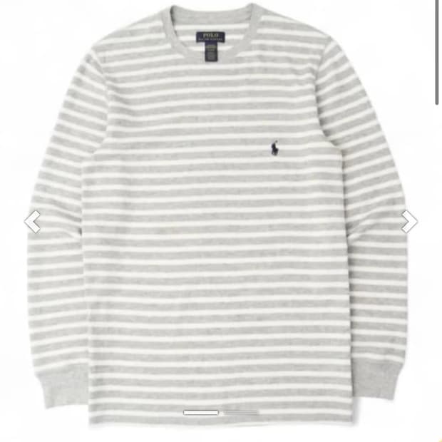 (구매글) 폴로랄프로렌 스트라이프 그레이 와플 롱슬리브 엄성현티 구해요