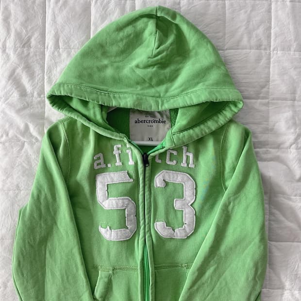 아베크롬비 연두 민트 후드집업
