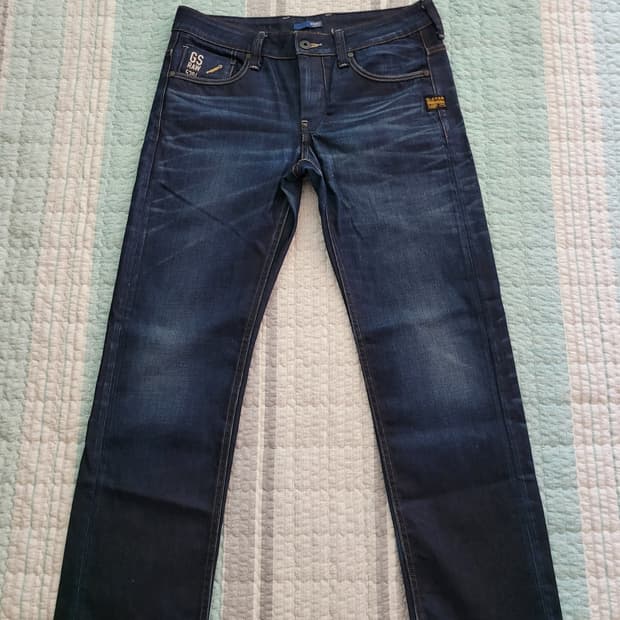 지스타로우 G star raw 어택로우스트레이트 진청워싱진 31사이즈