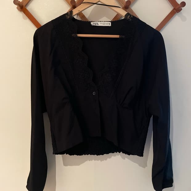 Zara French Lace Smoking Shirts