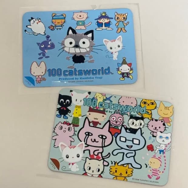 100 Cats World 산리오 스티커 2종