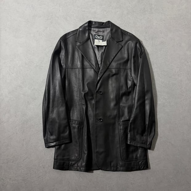 D&G 레더 램스킨 하프코트