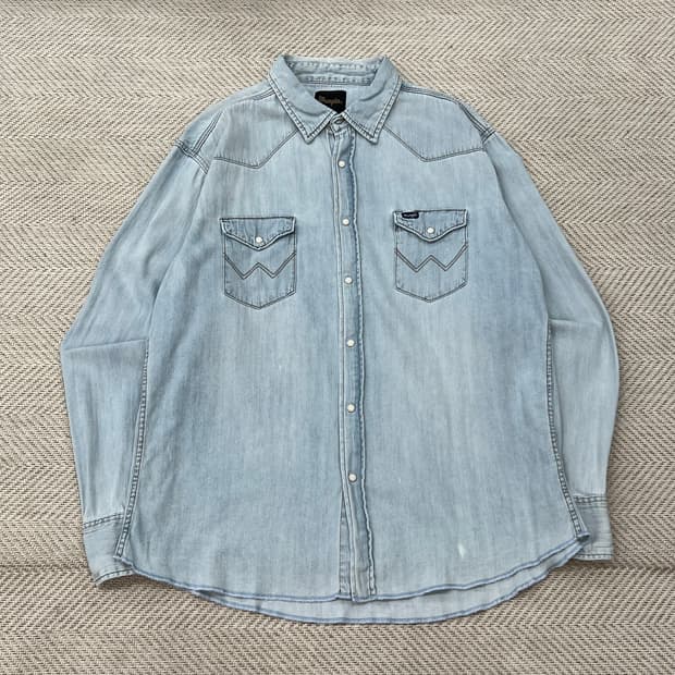 랭글러 웨스턴 데님셔츠 r3215