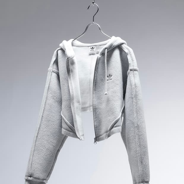 아디다스 크롭 후드집업 그레이