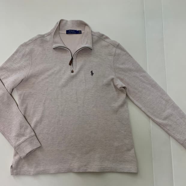 폴로 랄프로렌 오트밀 반집업 니트