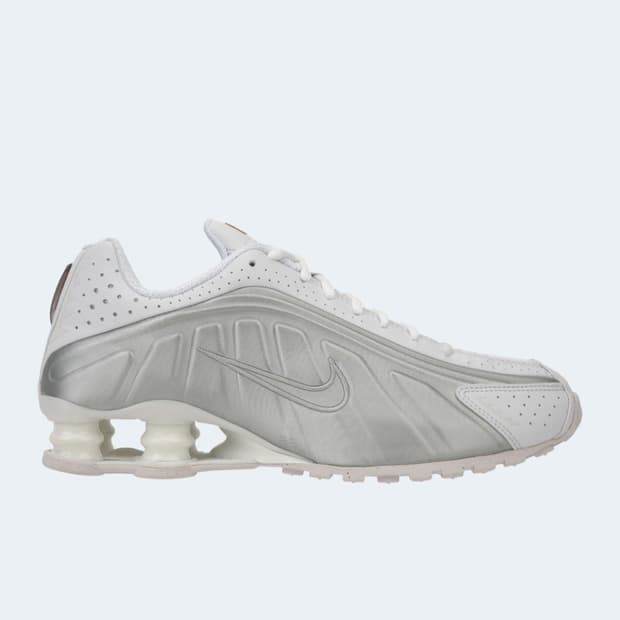 (W) Nike Shox R4 White Metallic Silver