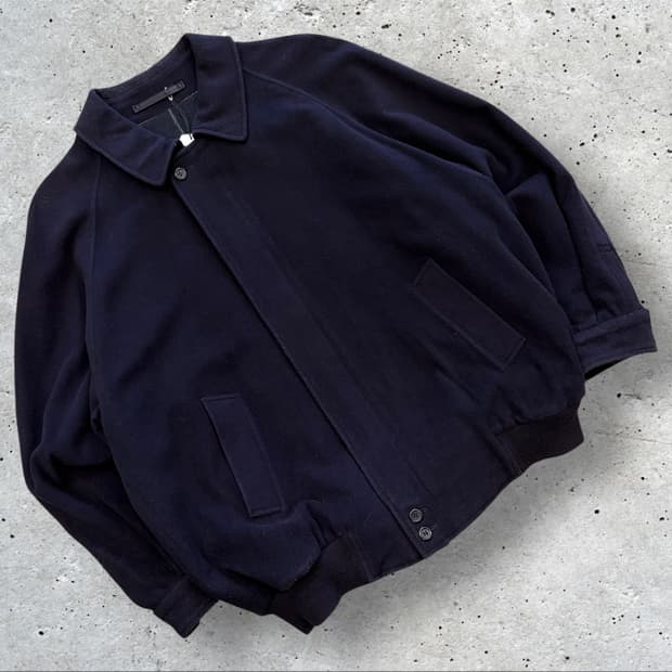 버버리 울 캐시미어 네이비 블루종 자켓 D109