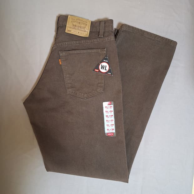 90s 빈티지리바이스 565 오렌지탭 브라운 W31L34