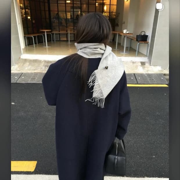 Grip 울코트 네이비 누빔