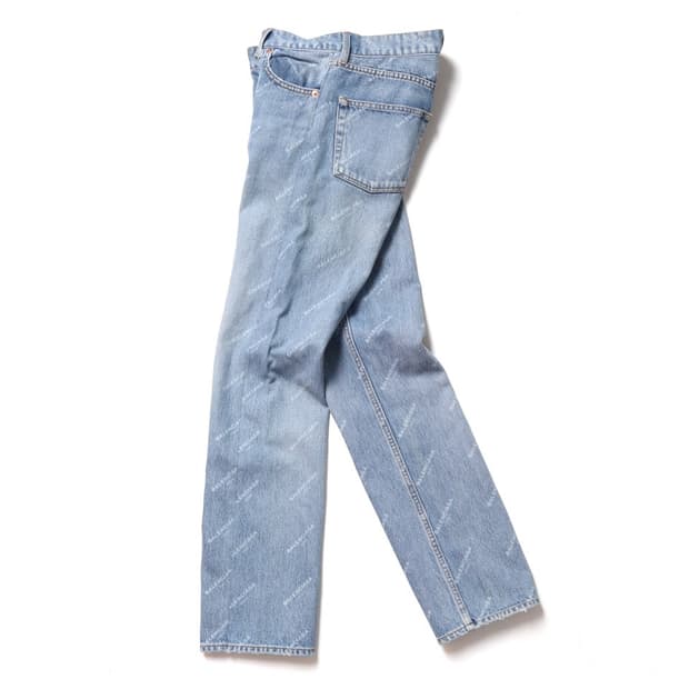 발렌시아가Balenciaga Logo Printed Denim Pants
