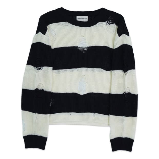 배드보이즈스포츠클럽 Ripped Sweater Stripe 니트