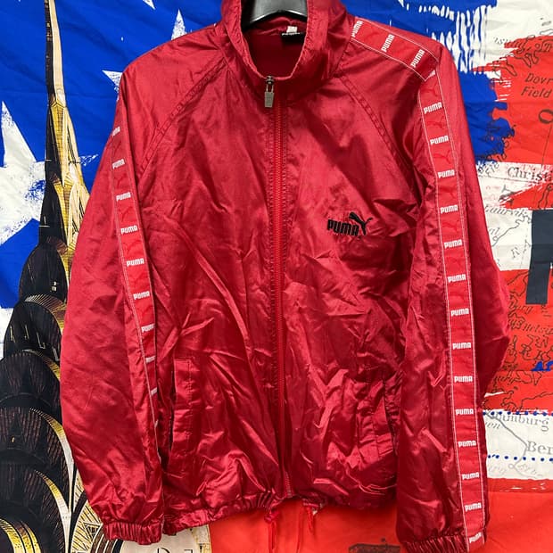 푸마 올드스쿨 일본판 사이드라인 오버핏 바람막이m95