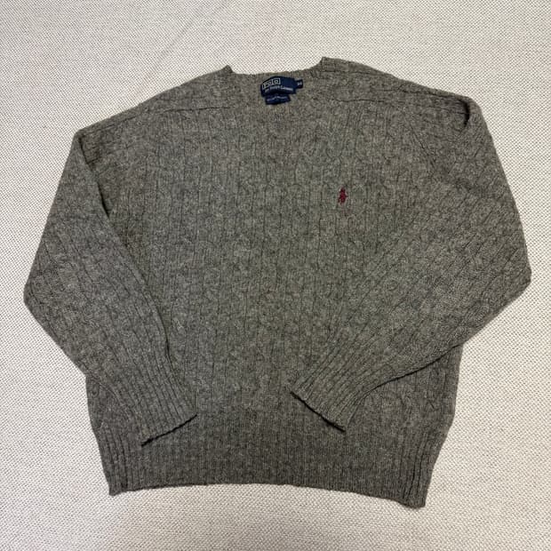 폴로 랄프로렌 케이블 울 니트