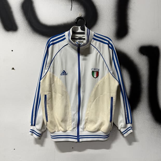 아디다스 이탈리아 델 피에로 국대 흰파 집업 져지