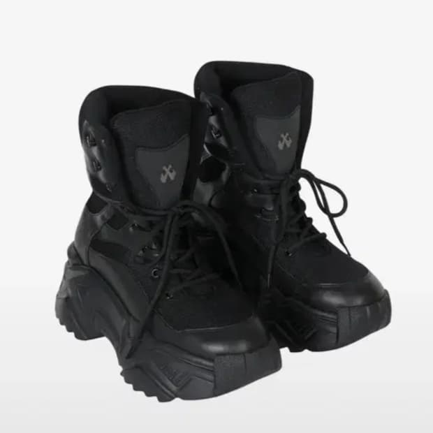 와이이이엘 PLATFORM BOOTS SNEAKERS BLACK