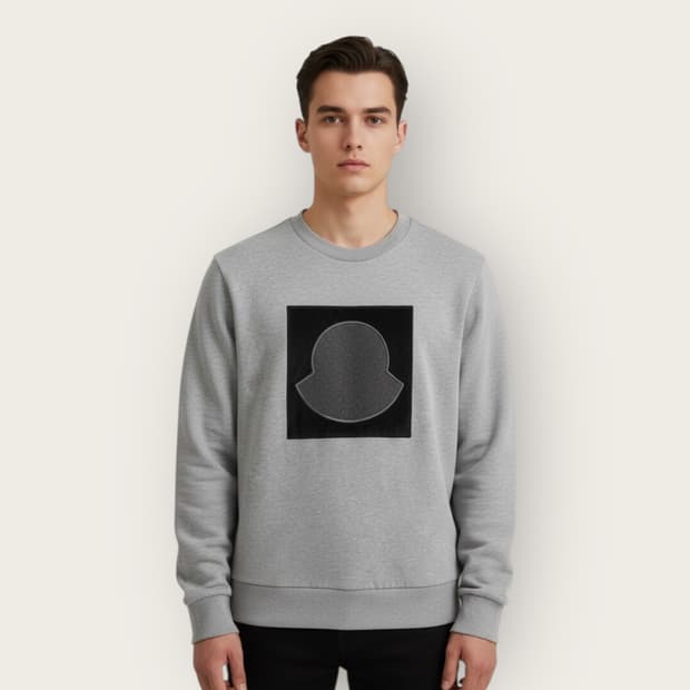 M/ 몽클레어 벨벳 고스트 로고 기모 맨투맨