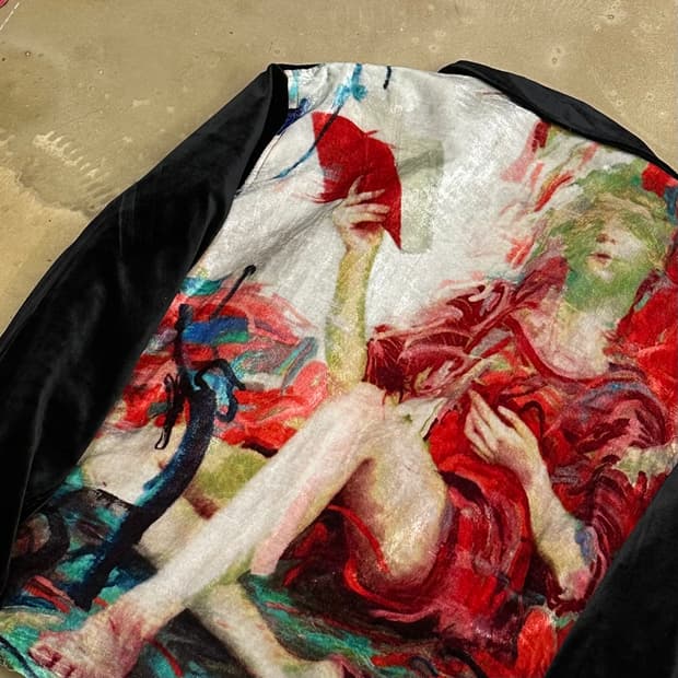 4(XL) 요지 야마모토 뿌르 옴므 실크 라이더 재킷