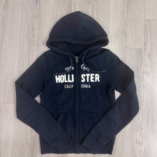 홀리스터 네이비 슬림핏 후드집업