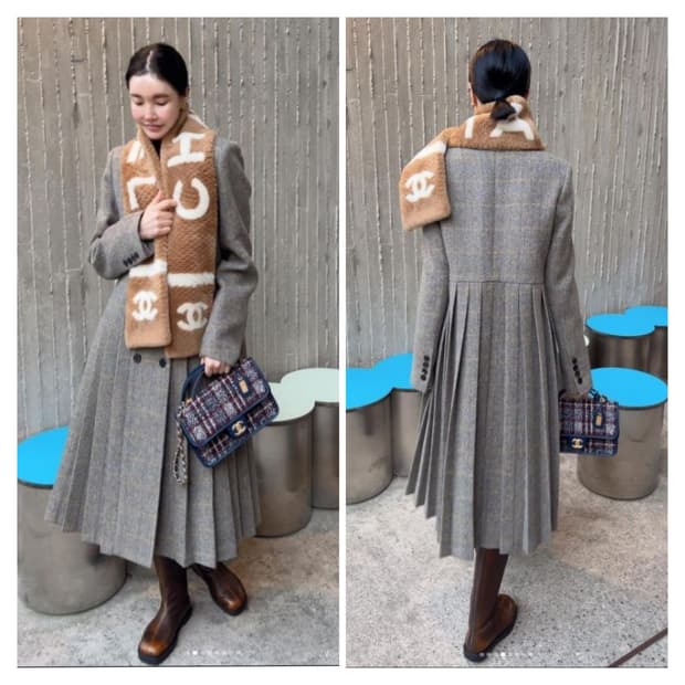 헬더 HELDER 메리노(울80)주름코트