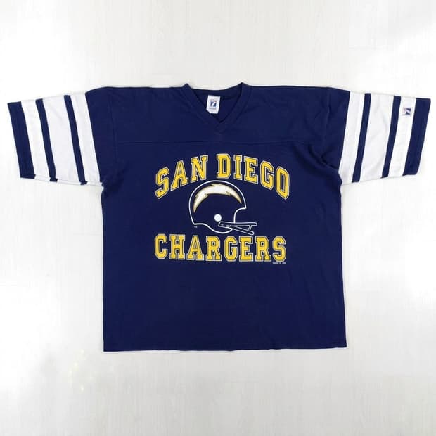 90년대 NFL 샌디에이고 차저스 풋볼 티셔츠 XL