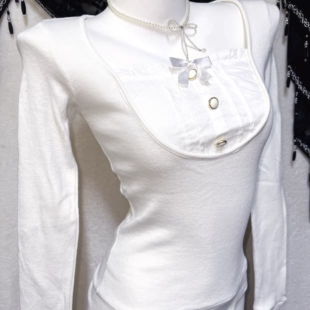 리즈리사 화이트 리본 로걀탑 로맨틱갸루 달천 라떼 핀터 공겜여주 러블리