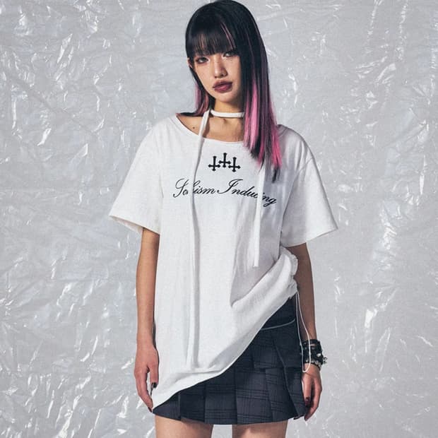 스키즘 인듀싱 CROSS STRING T SHIRT WHITE