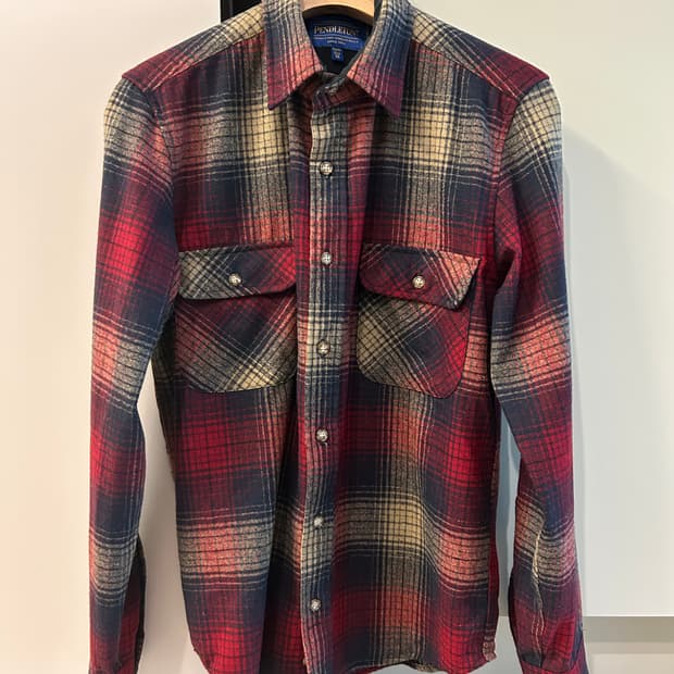 펜들턴 체크 셔츠 레드 M