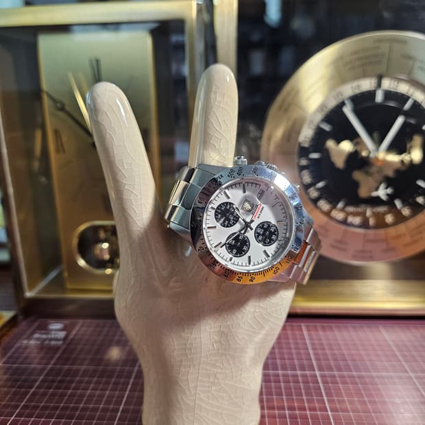 엘진 튜더 스틸토나 오마주 쿼츠 크로노그래프 시계