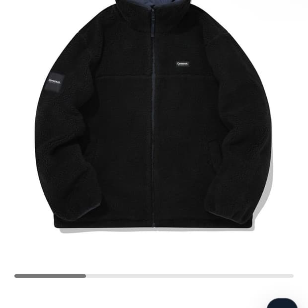 커버낫 리버시블 쉐르파 후디 집업 자켓 블랙xl