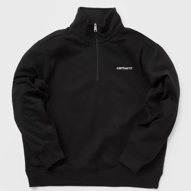 칼하트WIP 우먼 스크립트 엠브로이더리 하이 넥 스웻셔츠 블랙 XS