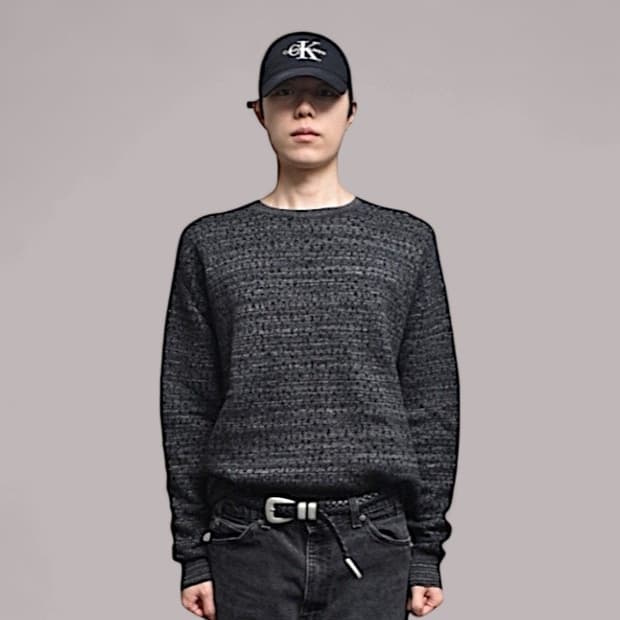 올세인츠 호피 패턴 라운드넥 니트 스웨터 N307 HP24022105