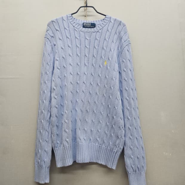 폴로랄프로렌 로고 케이블 코튼 니트 L(L)